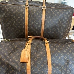 Authentic Vintage Louis Vuitton Luggage Set - Alzer Suitcase & Keepall Duffle